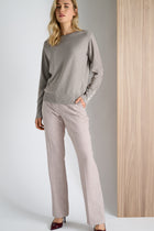 Zachtroze broek bootcut model