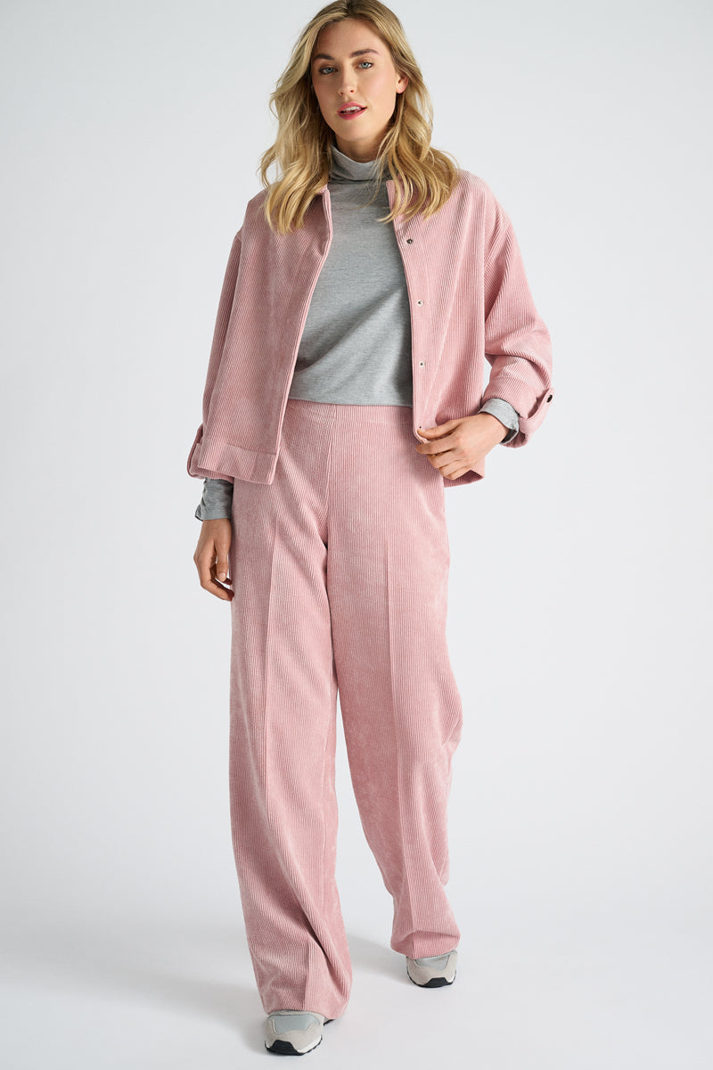 Roze broek in velours