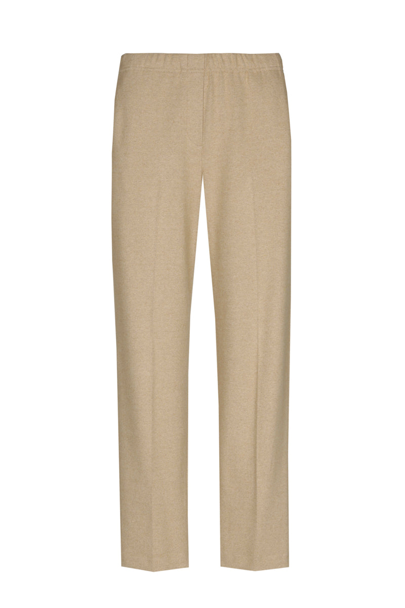 Pantalon camel 7/8 avec élastique à la taille