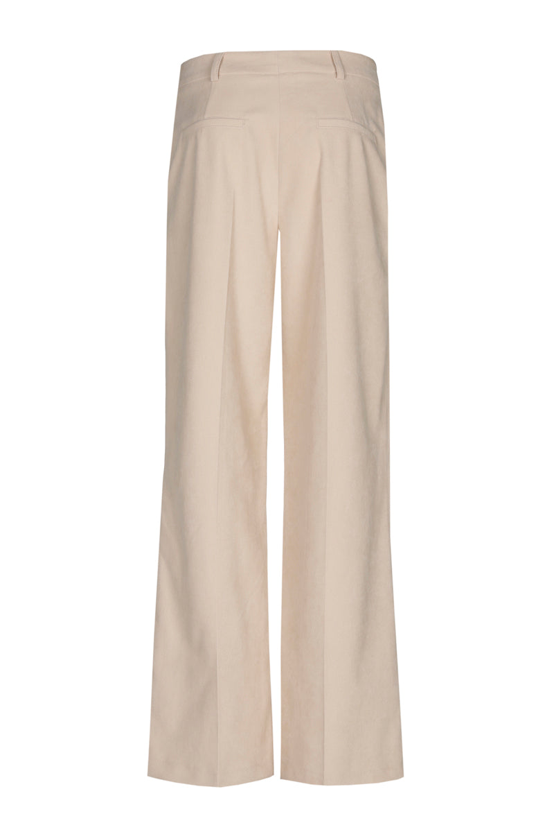 Wijde beige broek