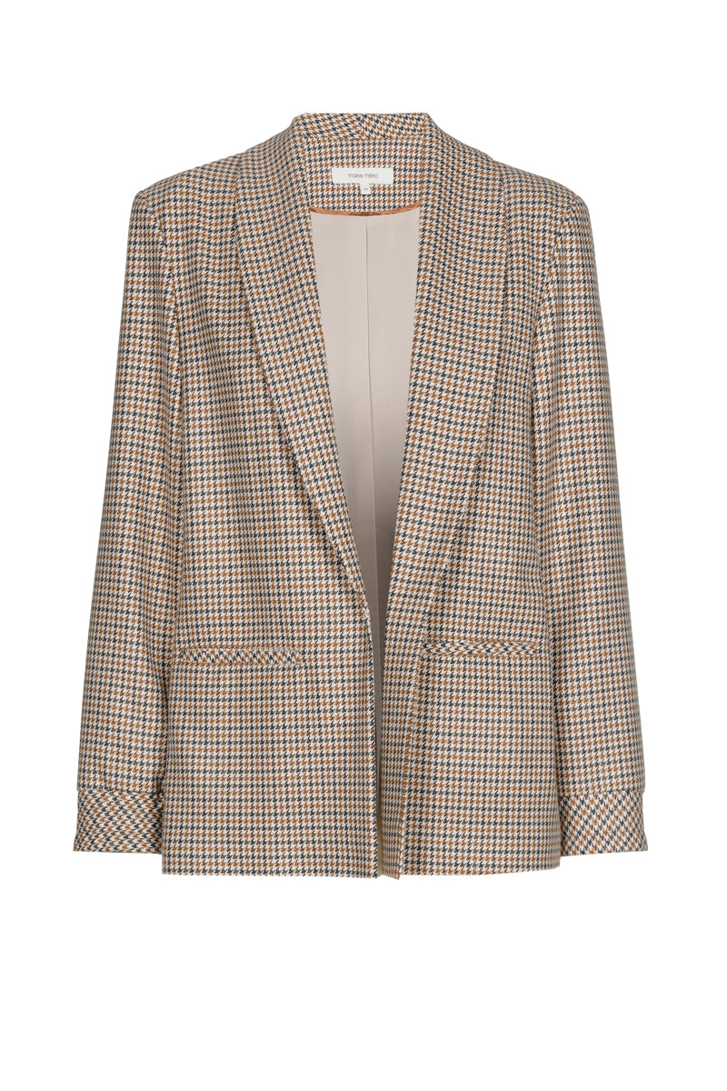 Blazer met ruitjes zonder knoopsluiting