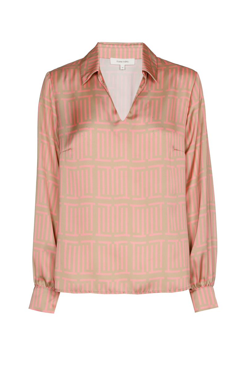Elegante blouse met knoopsluiting en lange mouwen