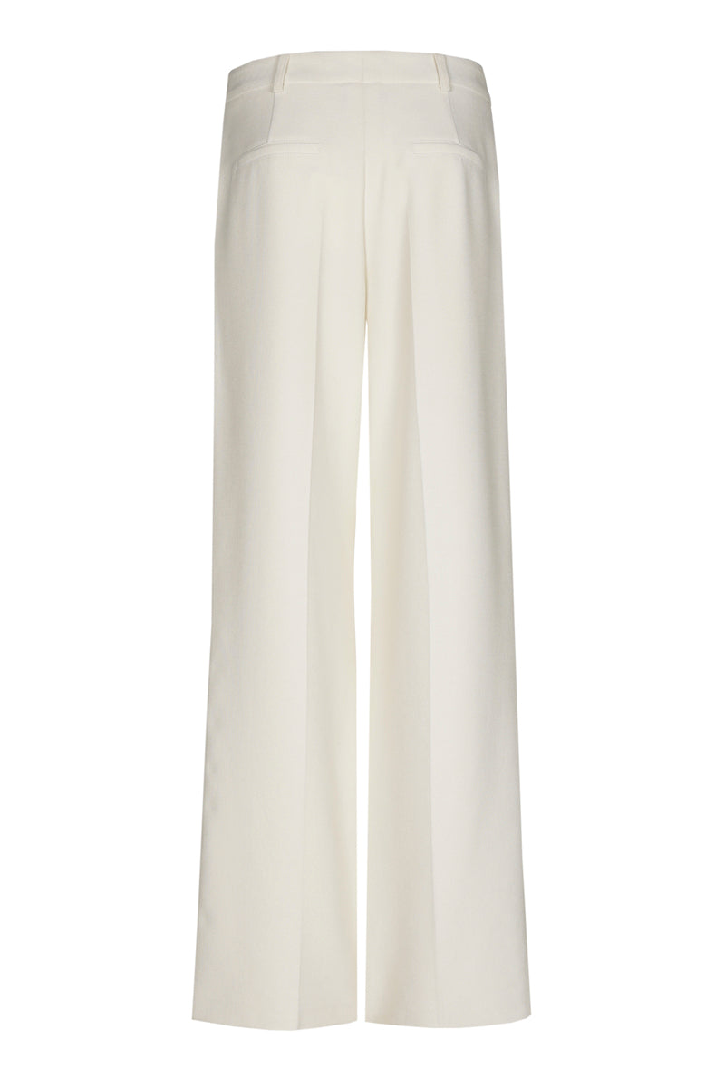 Ecru broek met wijde pijpen