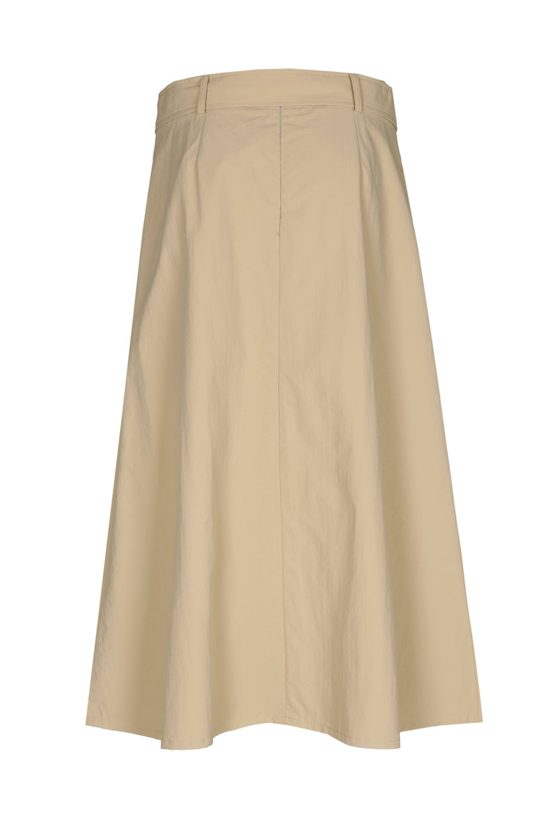 EN EXCLUSIVITÉ DANS NOS CONCEPT STORES: Jupe beige en coupe A