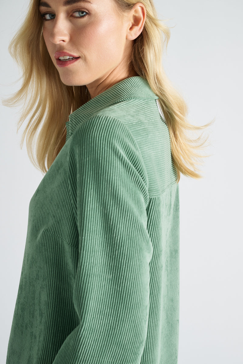 Robe verte en velours