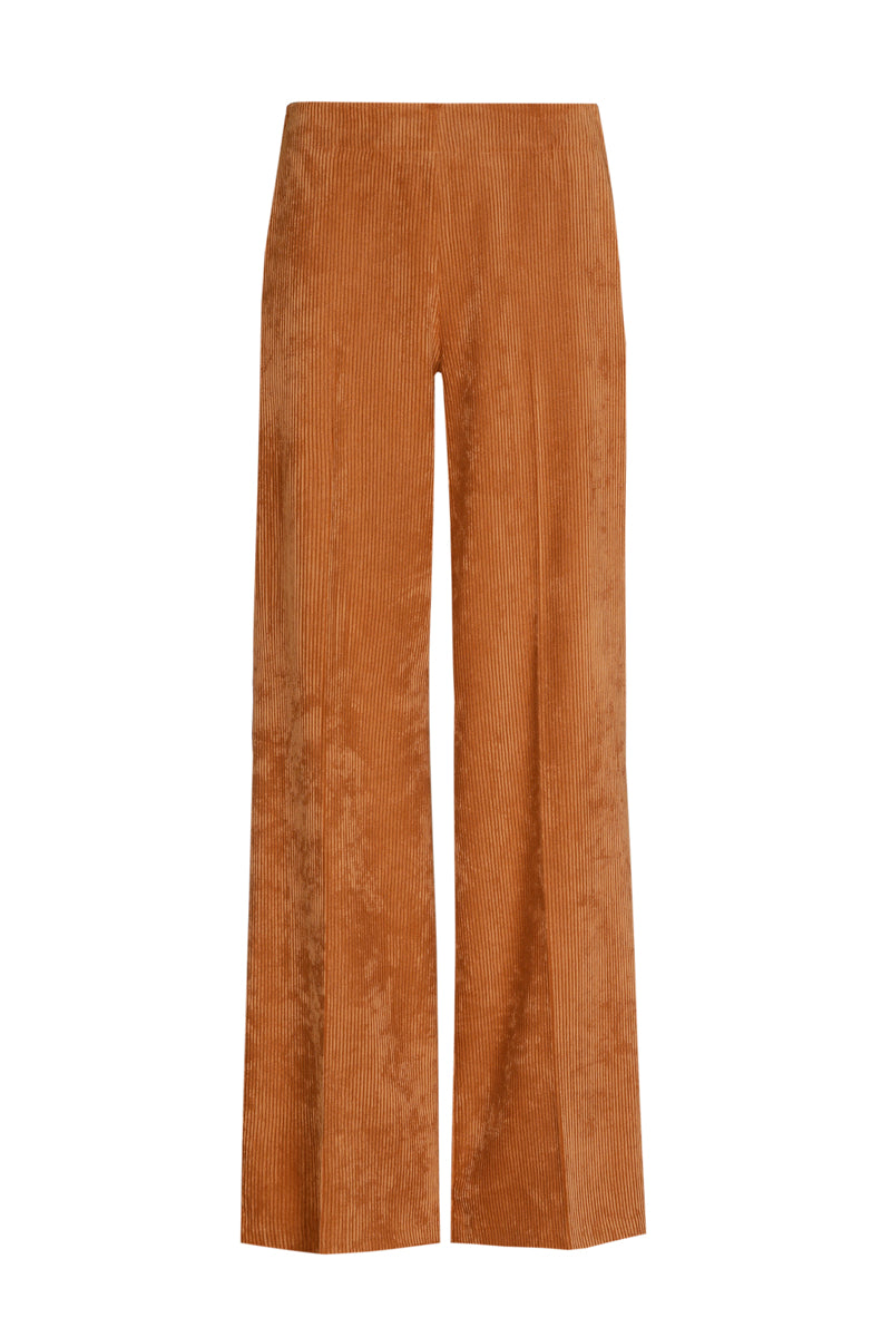Pantalon camel en velours côtelé