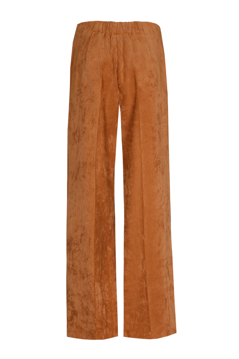 Pantalon camel en velours côtelé
