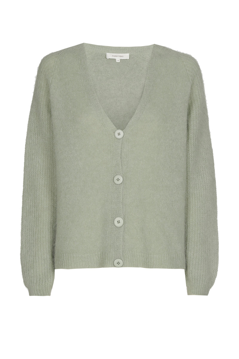 Cardigan couleur olive avec fermeture à boutons
