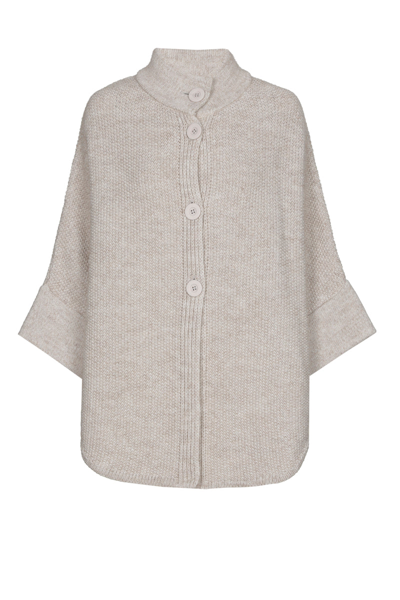 Cape en vison avec boutons