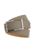 Ceinture en cuir taupe
