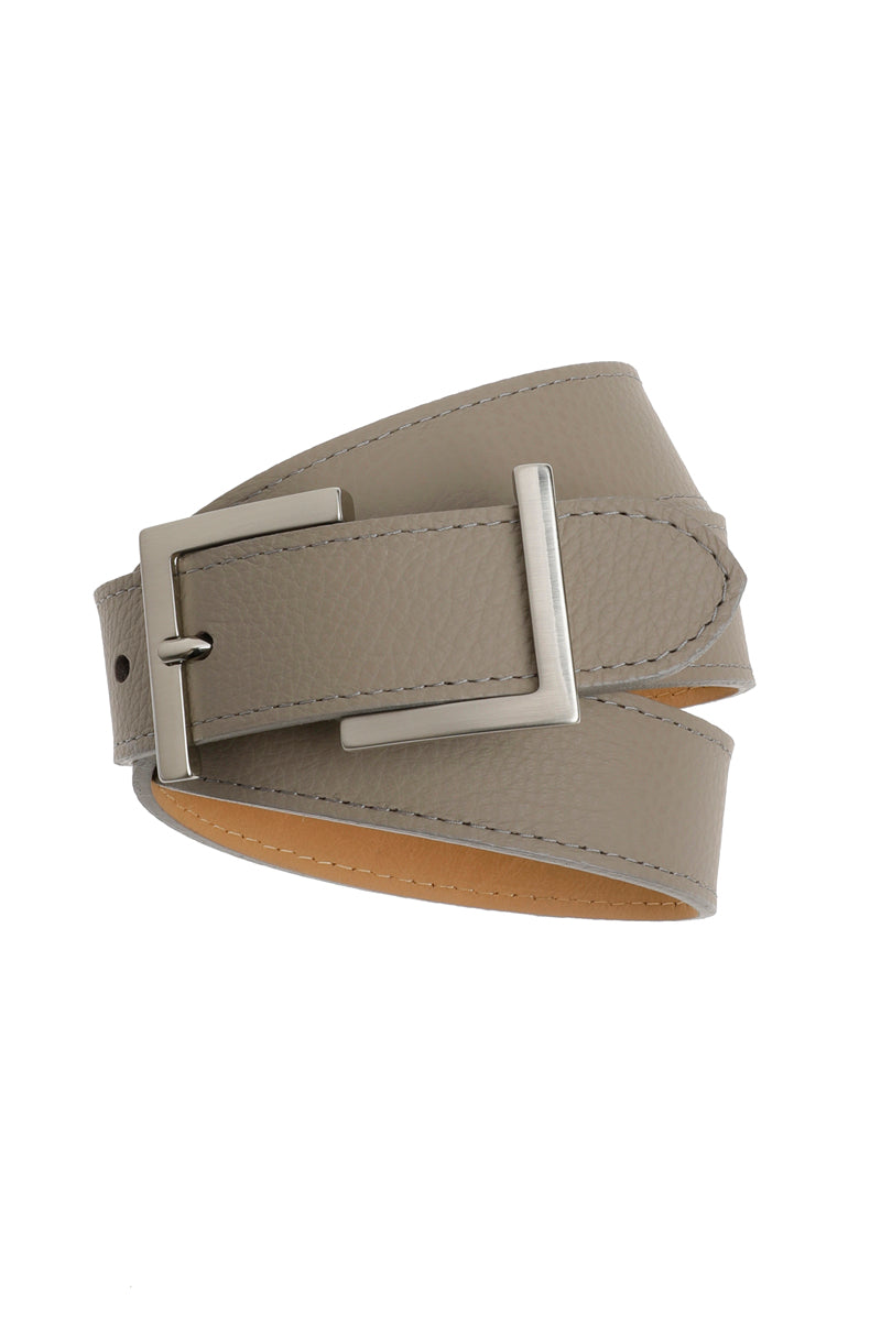 Lederen riem in taupe kleur