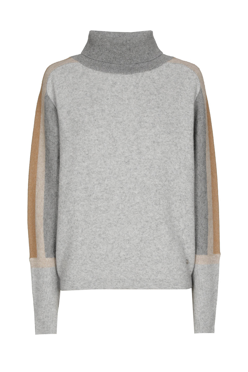 Pull gris avec col roulé