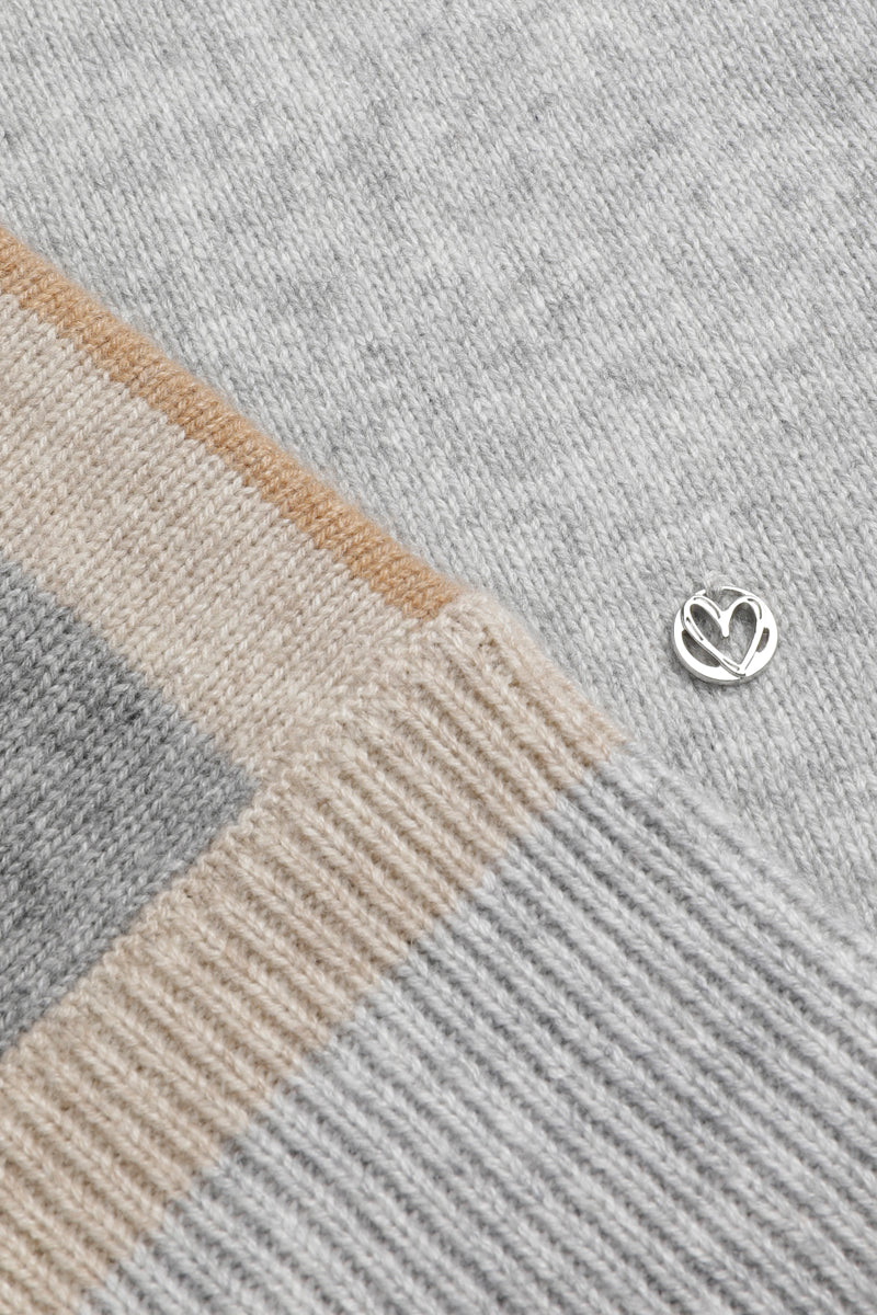 Pull gris avec col roulé