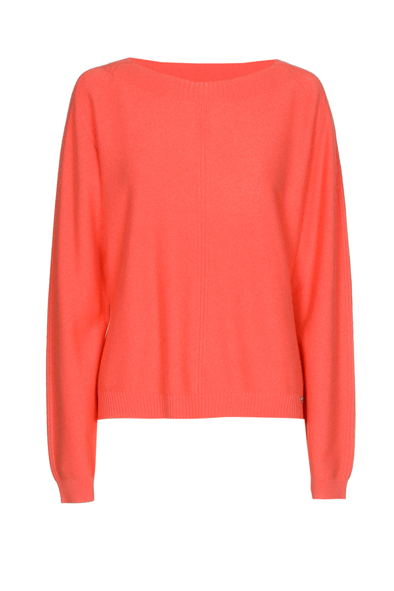 Pull in coral avec col bateau