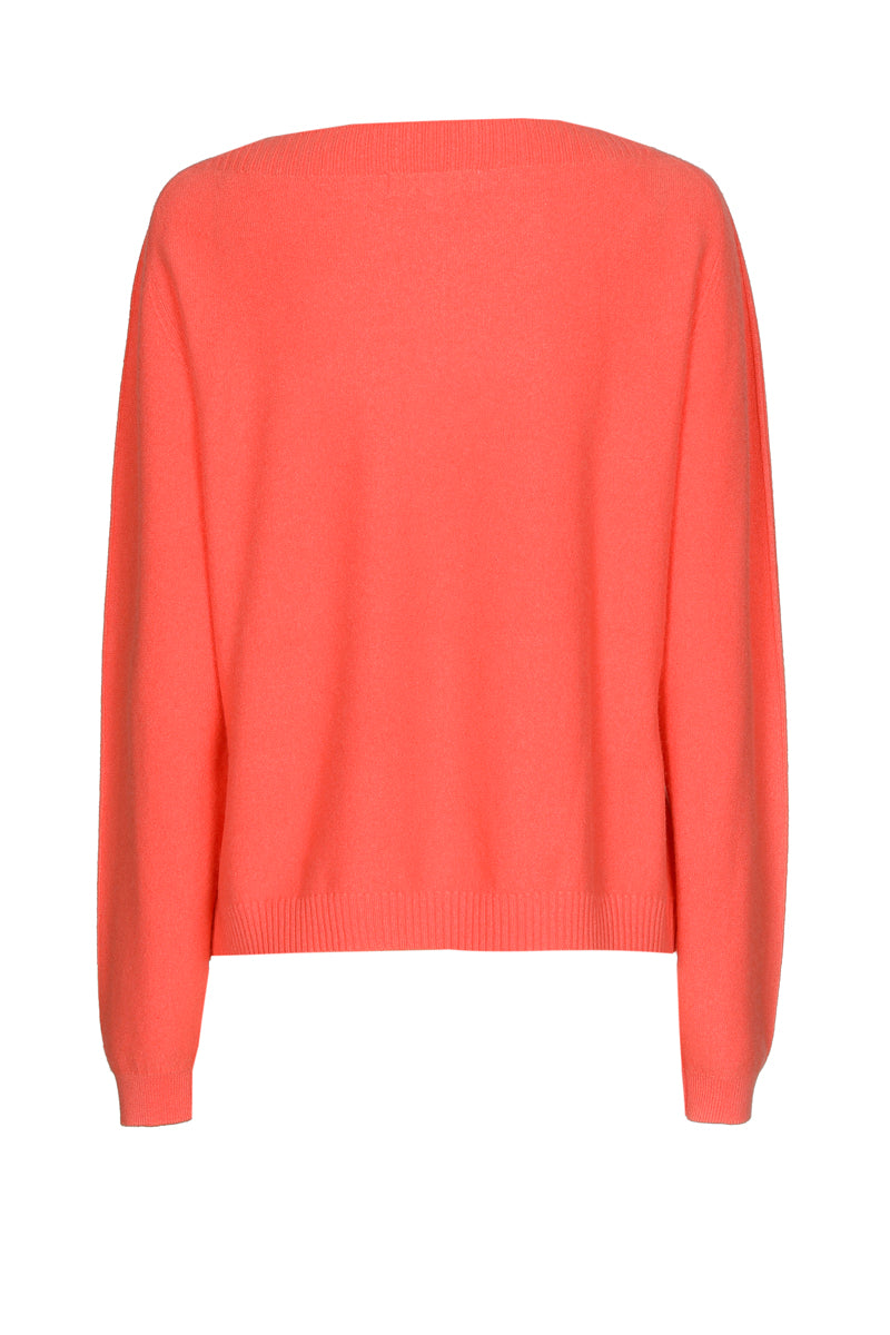 Pull in coral avec col bateau