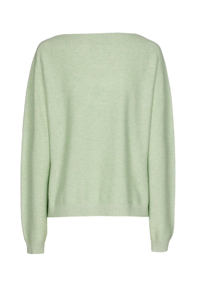 Pull in mintkleur met boothals