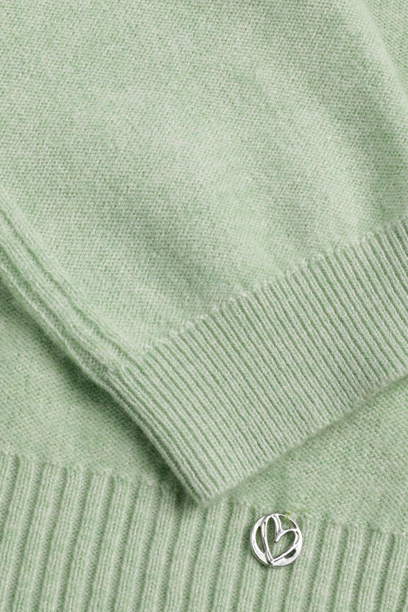 Pull in mintkleur met boothals