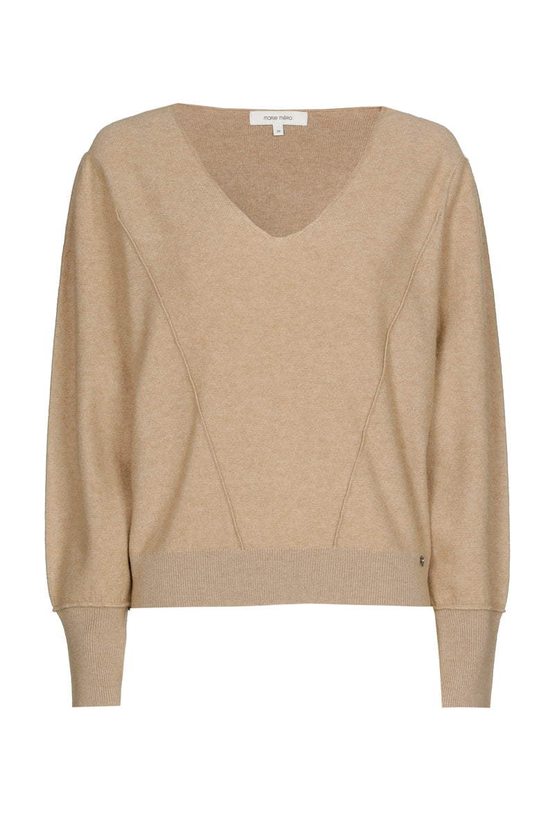 Pull in walnoot met v-hals