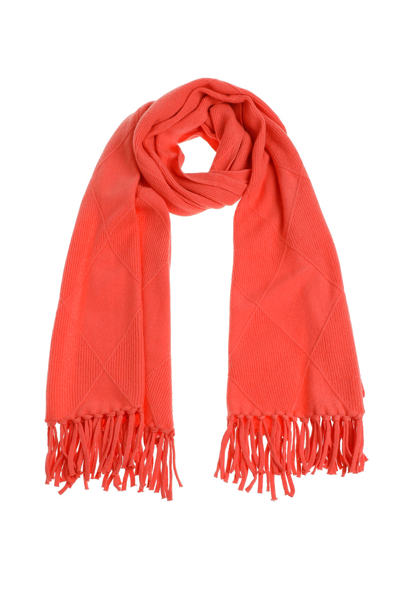 Écharpe corail soignée