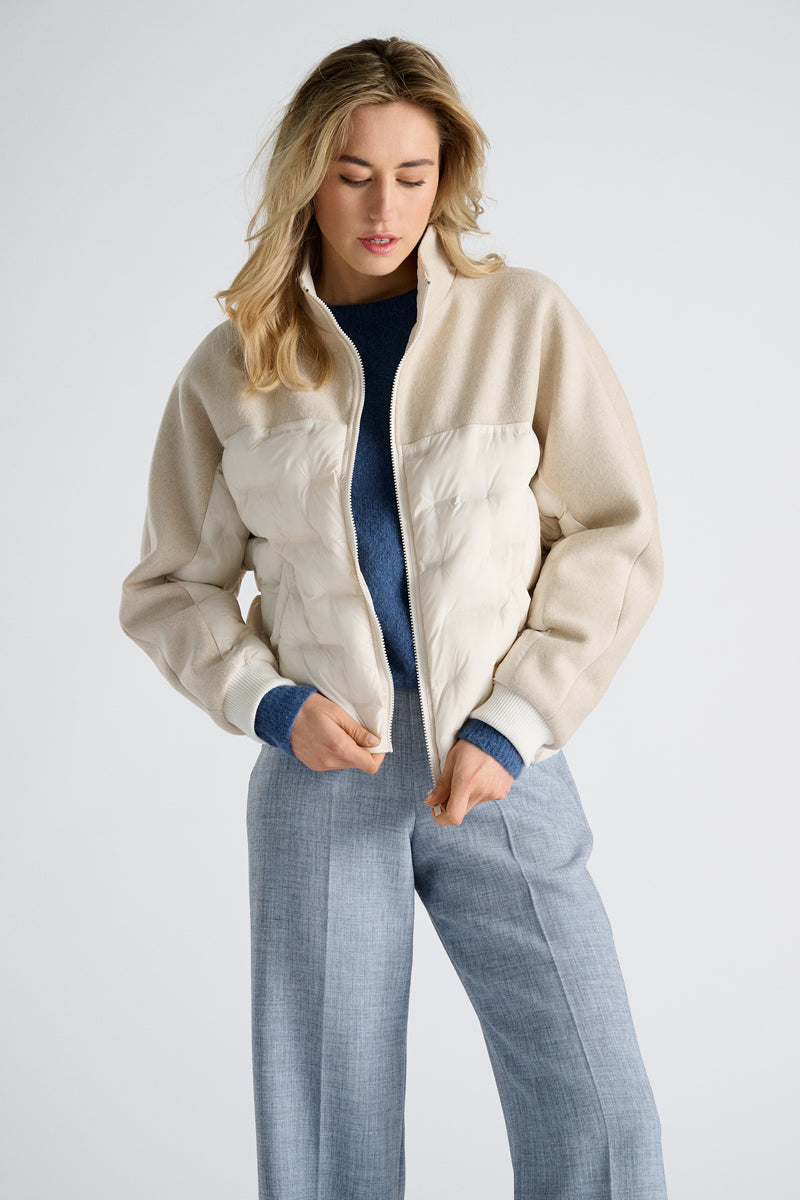Veste courte de sport écrue
