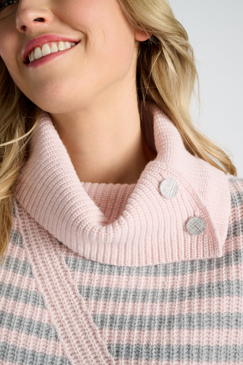 EN EXCLUSIVITÉ DANS NOS CONCEPT STORES: Pull à rayures et col montant