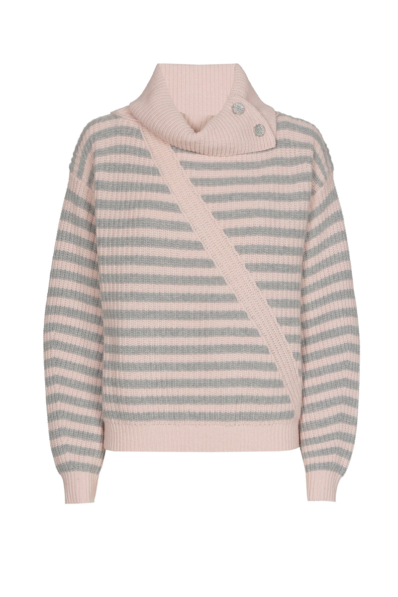 EN EXCLUSIVITÉ DANS NOS CONCEPT STORES: Pull à rayures et col montant