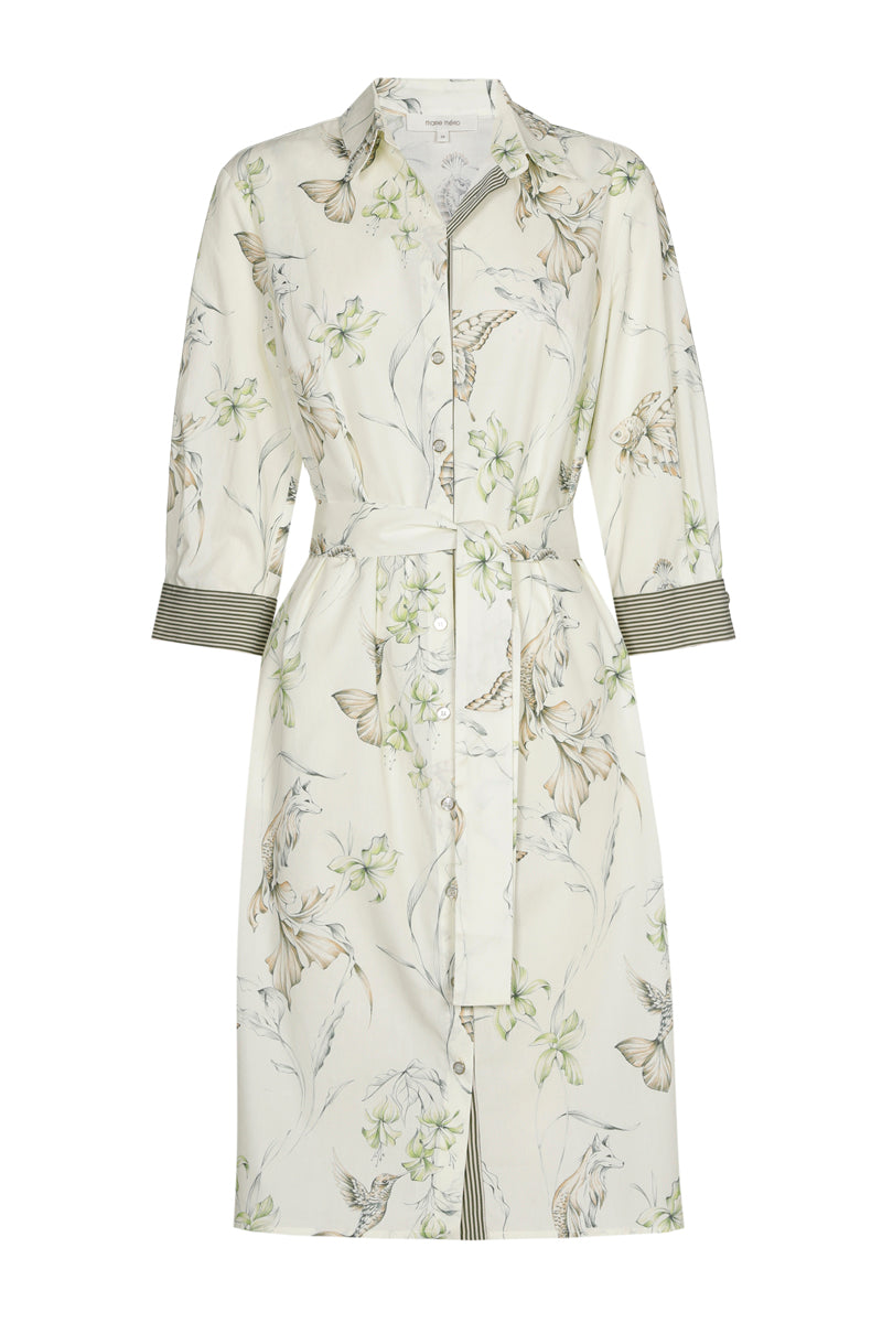 EN EXCLUSIVITÉ DANS NOS CONCEPT STORES: Robe boutonnée à imprimé animalier original