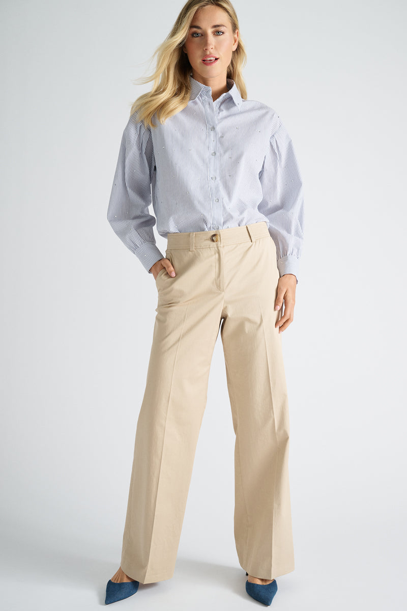 Beige broek in katoen