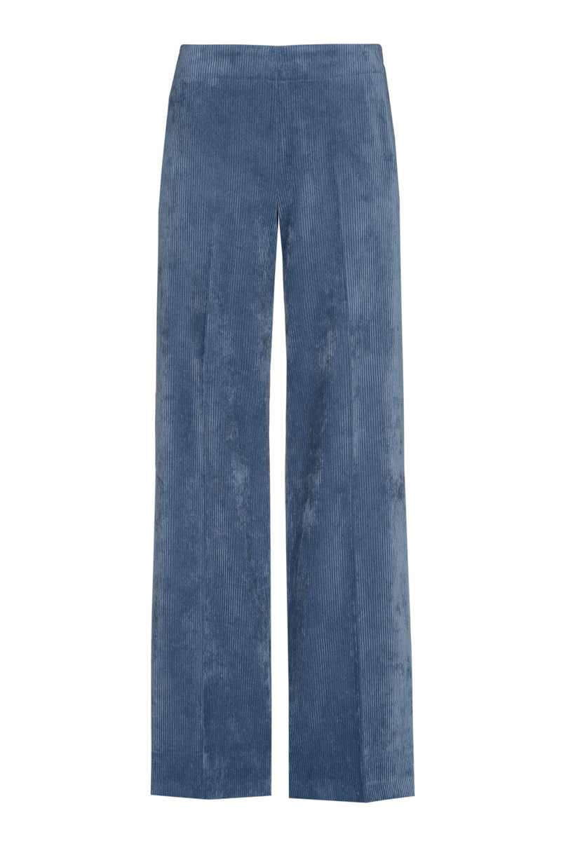 Pantalon en velours côtelé bleu