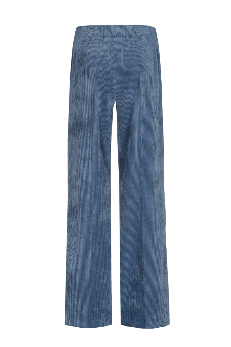 Pantalon en velours côtelé bleu
