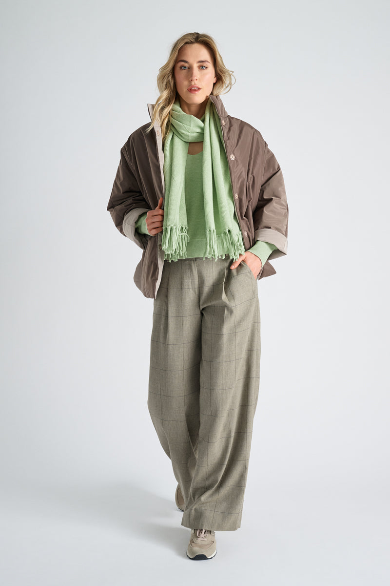 Veste réversible en taupe et vison