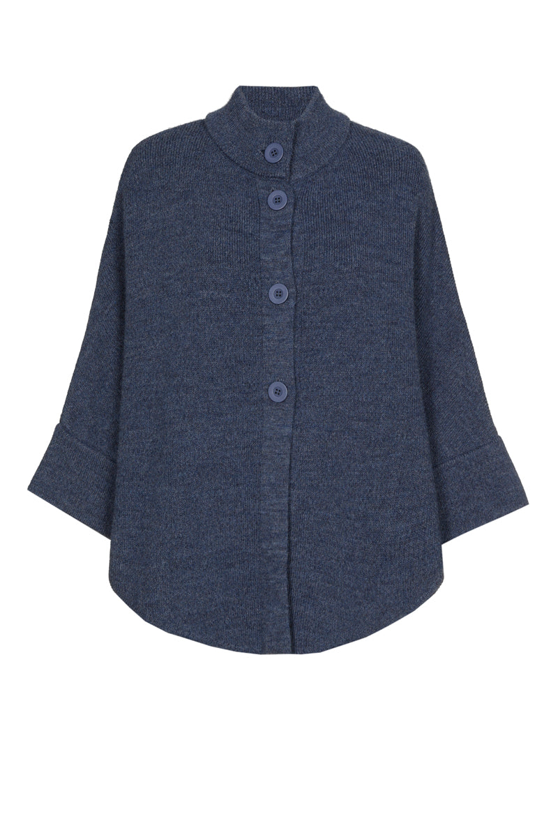 Cape couleur denim avec boutons