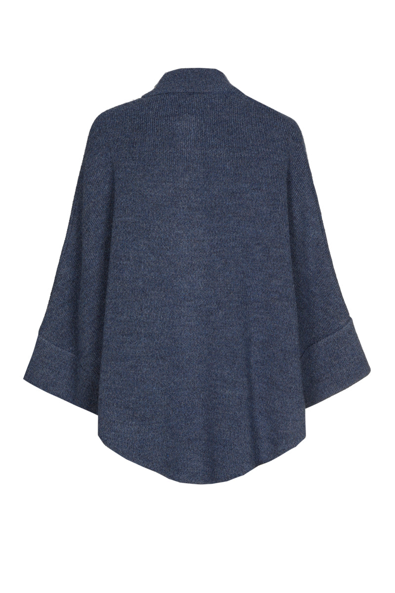 Cape couleur denim avec boutons