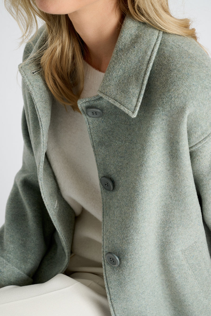 Groen kort jasje in loose fit