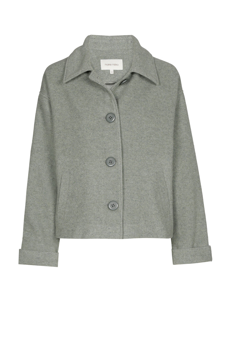 Groen kort jasje in loose fit