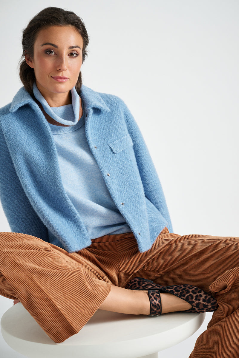 Veste courte bleue