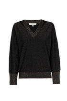 Pull noir à col en V
