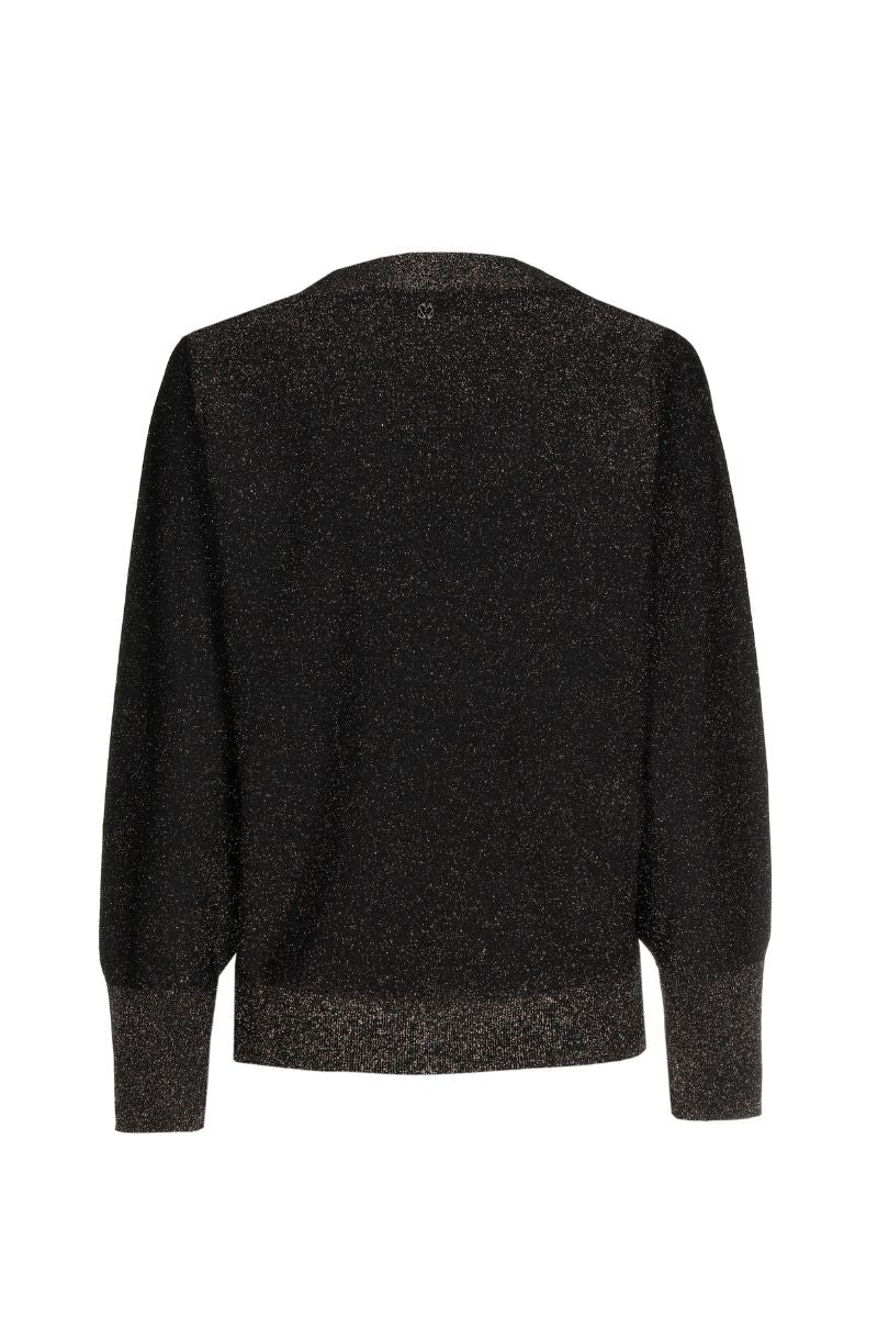 Pull noir à col en V