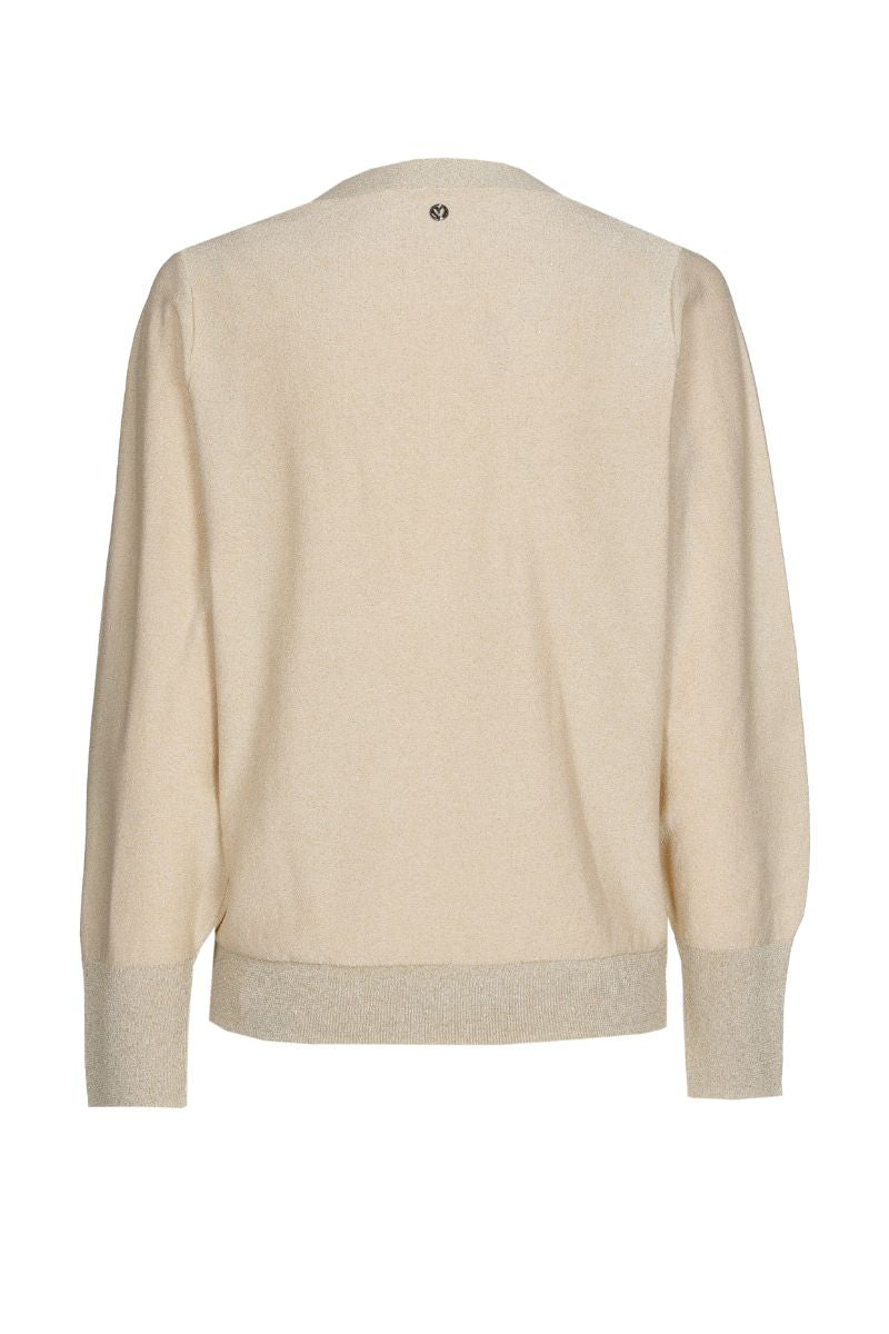Pull écru à col en V