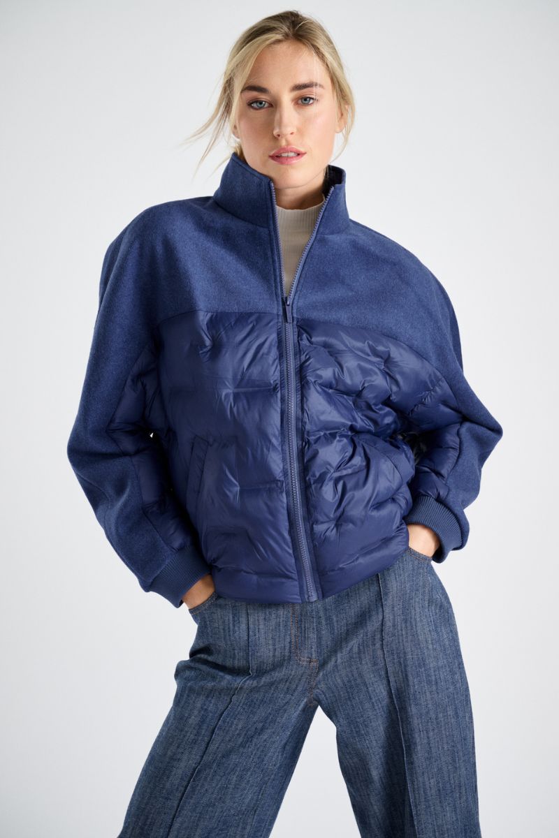 Veste court indigo bleu