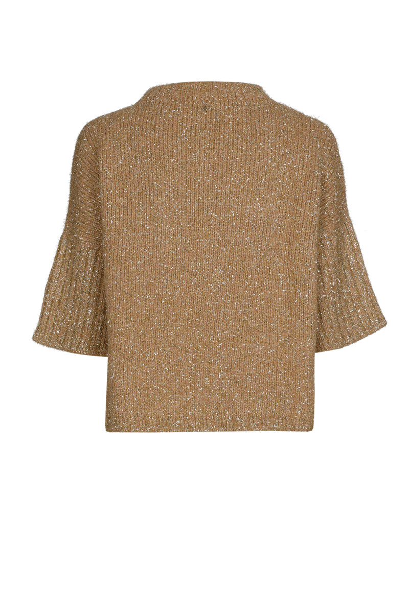 Bruine pull met korte mouwen