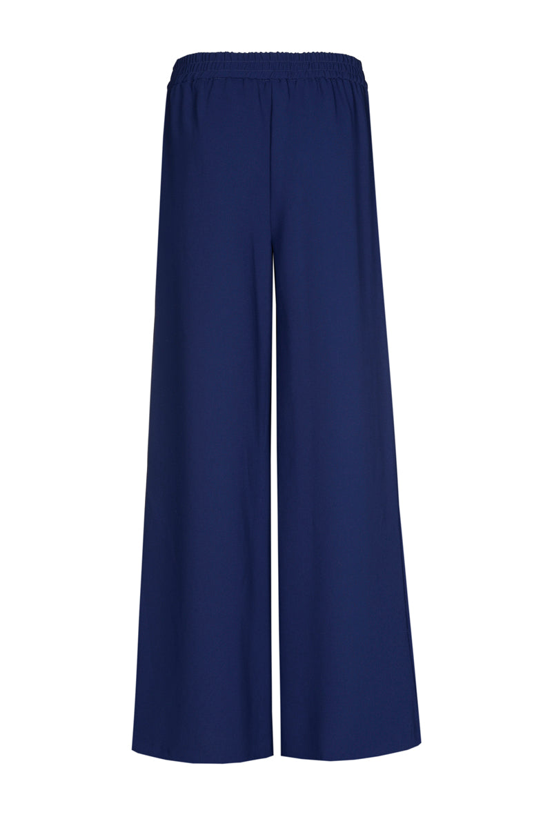Blauwe wijde broek
