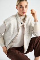 Fleece waistcoat in crèmekleur