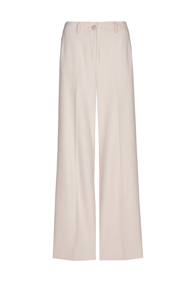 Pantalon long crème souple droit 