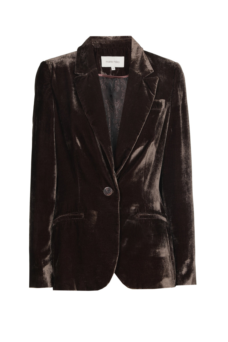 Bruine velvet blazer