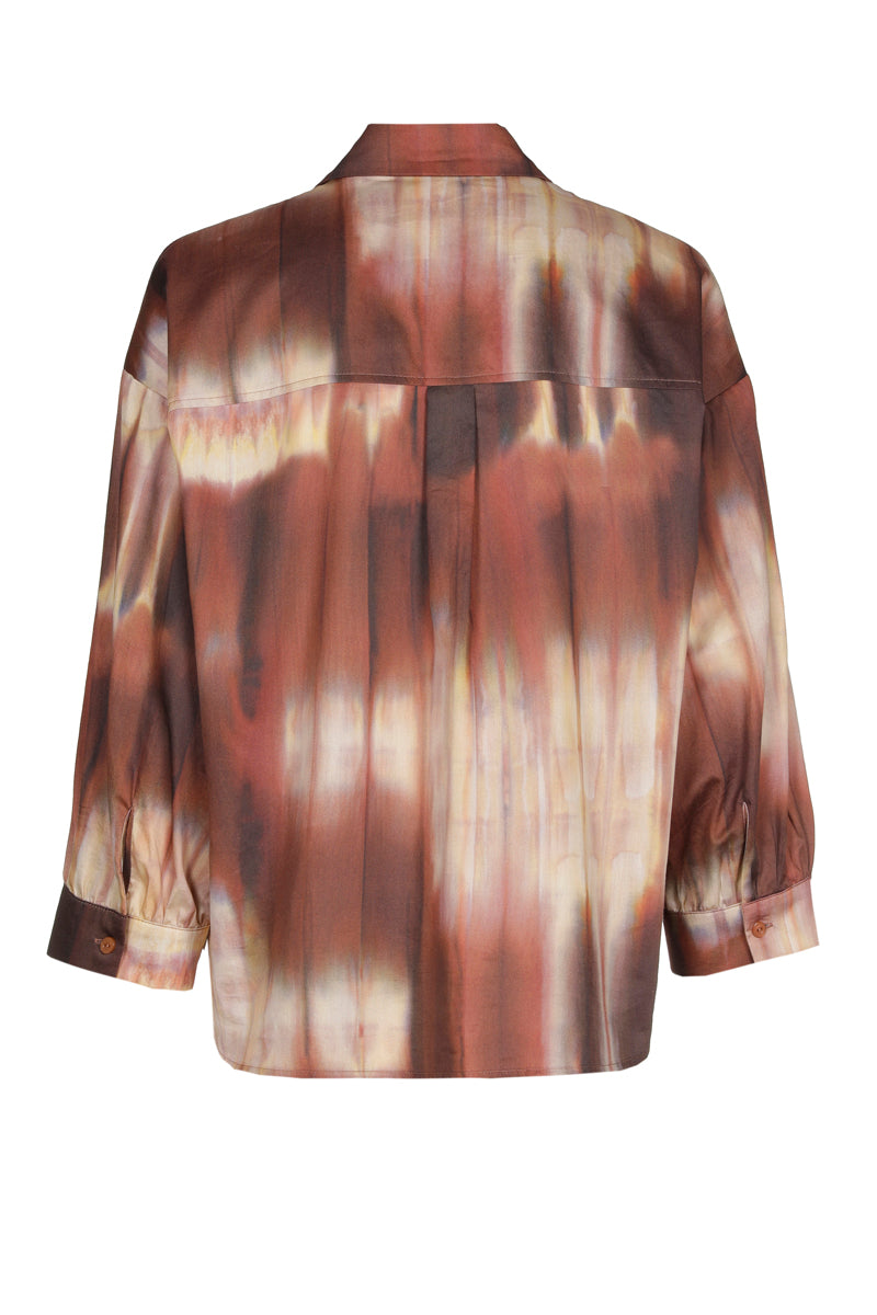 Bloes met batik print