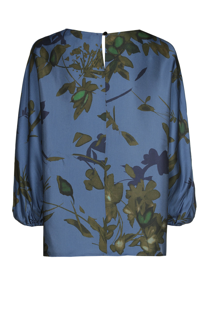 Bloes met driekwart mouw in viscose