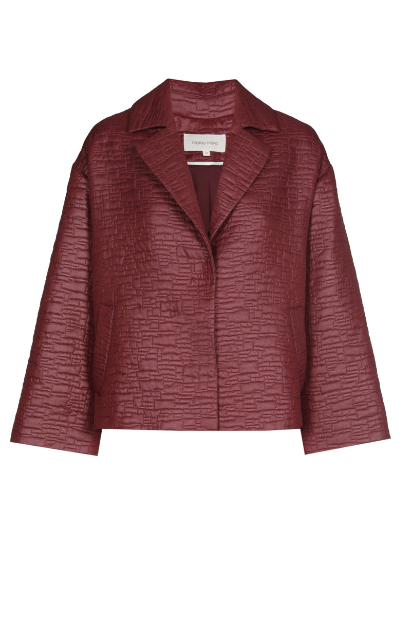 Short boxy structured blazer-jacket