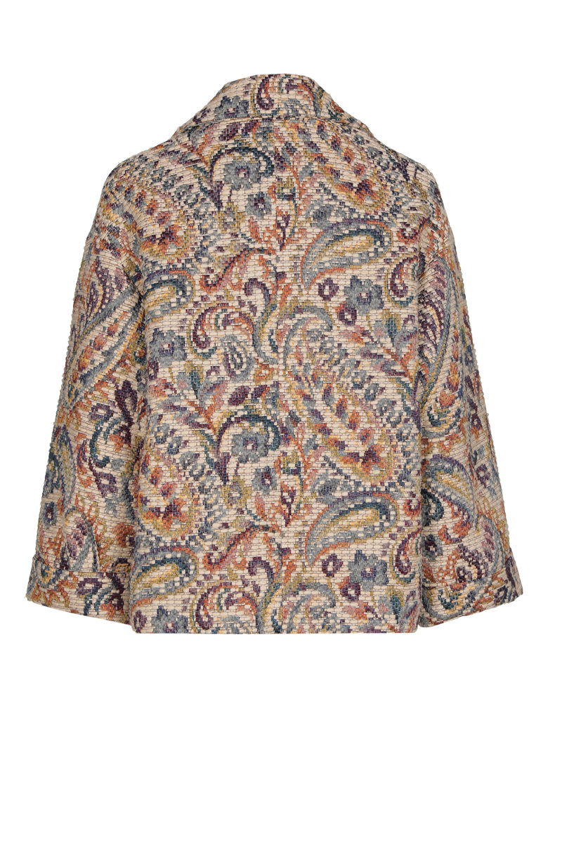 Korte paisley tweed jas