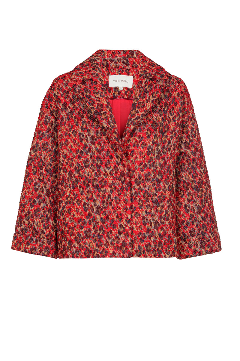 Veste jacquard tweed courte